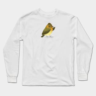 Tufted Flycatcher Bird Long Sleeve T-Shirt